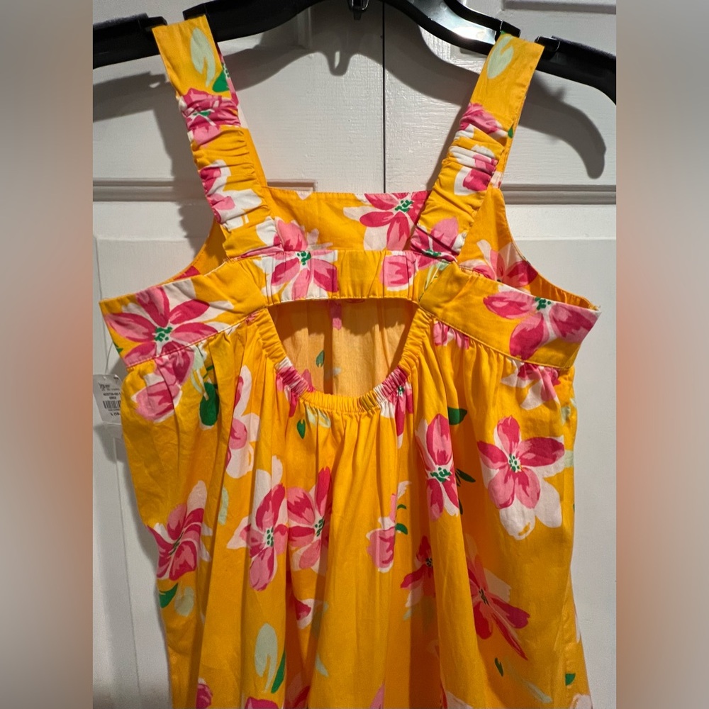 NWT🌼OLD NAVY Yellow & Pink Floral A-Line Sundress - Picture 6 of 9